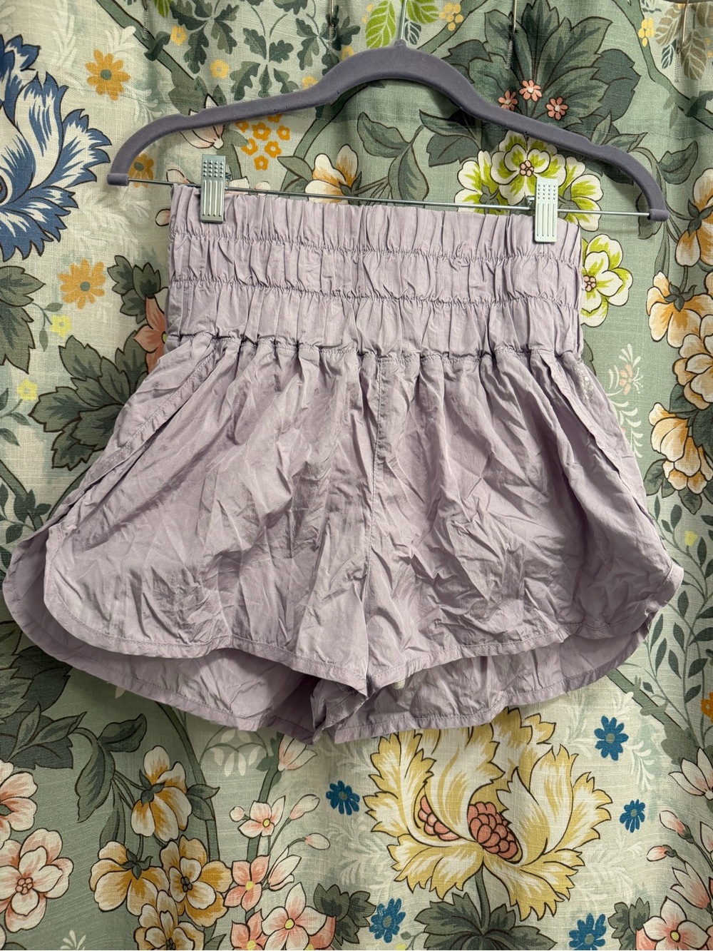 Free People the Way Home shorts in Lavender High Waisted Running